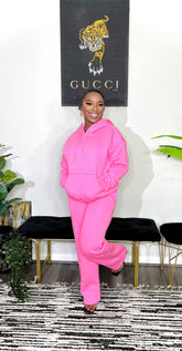 Mickey Mouse Crew Hooded 2 Piece Set (Pink)